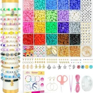 5000 Pcs Dowsabel Clay Beads Bracelet Kit for Kids