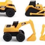 CAT Construction Toys 5pk - Mini Trucks with Moving Parts