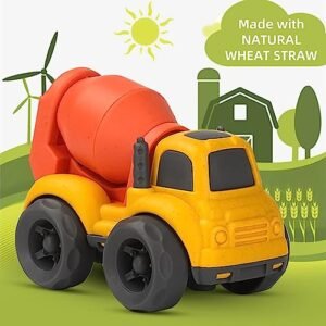 Eco-Friendly Toddler Dump & Cement Truck Toy Set