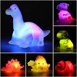 Glow-in-the-Dark Dinosaur Bath Toy Set for Kids