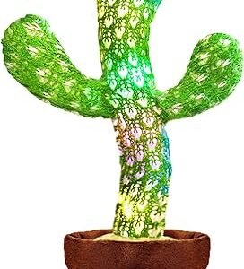LED Dancing Cactus Toy: Sing, Dance & Mimic!