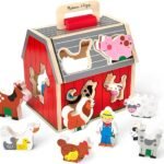 Melissa & Doug Wooden Barn Toy: Fun Farm Playset
