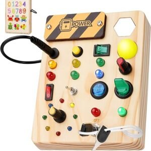 Montessori Busy Board: 27 LED Lights for Toddlers