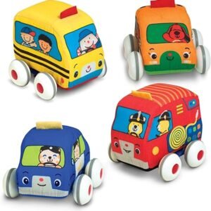 Soft Pull-Back Vehicle Set for Babies & Toddlers