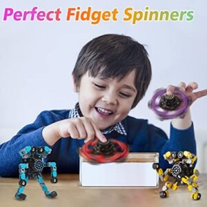 Transformable Fidget Spinners: 4-Pack Stress Relief Toys